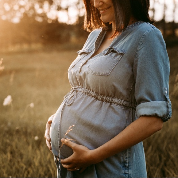 Gap Maternity Denim Dres Long Sleeve XS - Picture 1 of 5